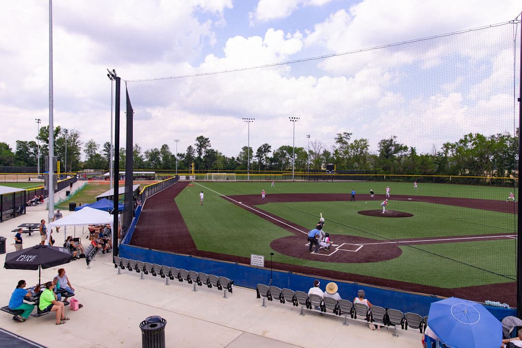Ball fields at Jennings Sports Park in Evans Farm